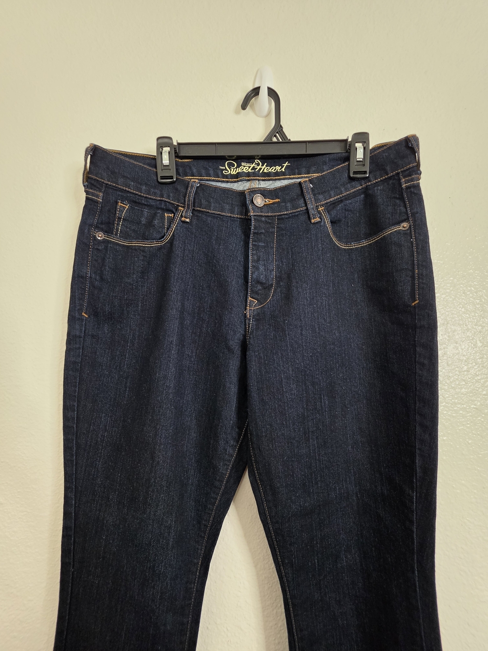 Old Navy Womens Sweetheart Jeans Size 12 Regular Dark Wash Denim Stretch - Picture 2 of 11